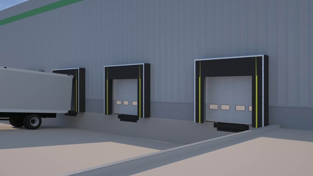 装卸货平台的3D效果图